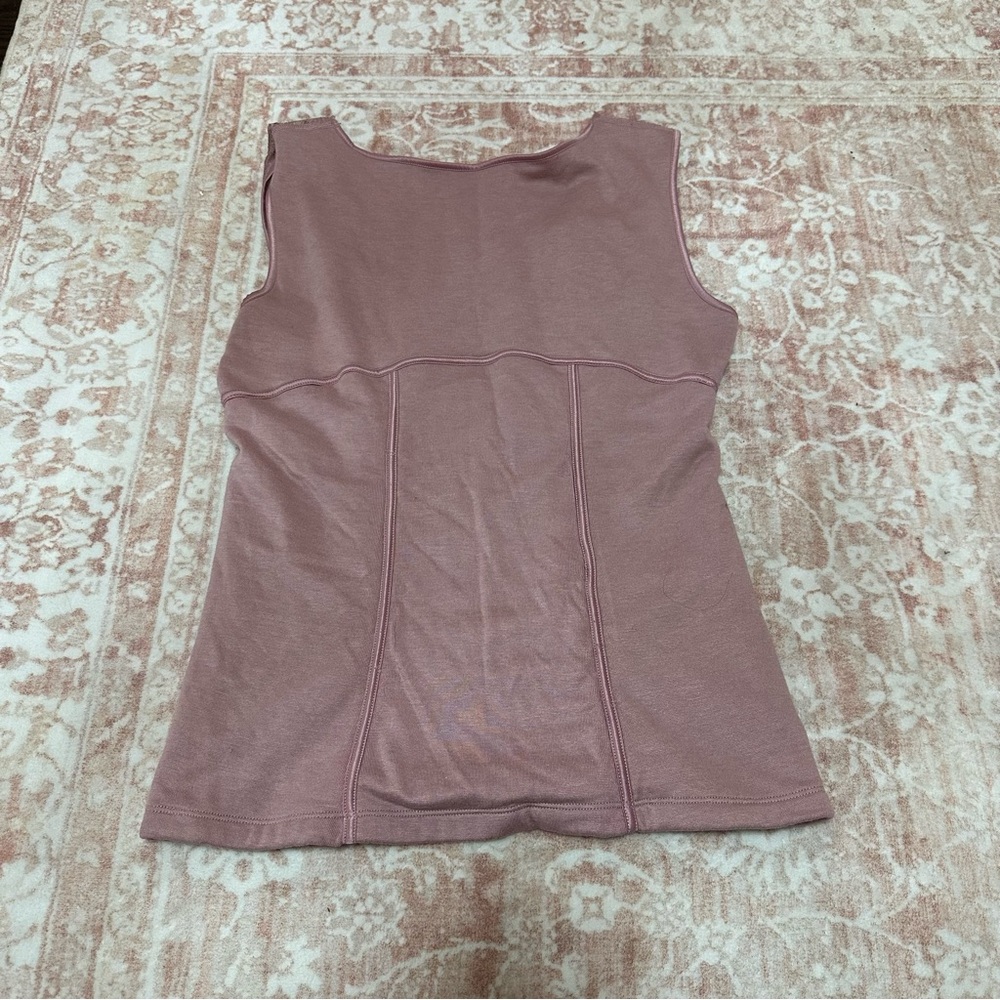 Lavender Lace Thermal Compression Tank Top - Picture 7 of 11